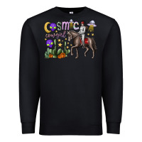 Black cosmic cowgirl Premium Sweatshirt - SublimationCraftShop