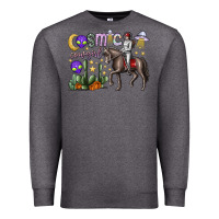 Charcoal Heather cosmic cowgirl Premium Sweatshirt - SublimationCraftShop