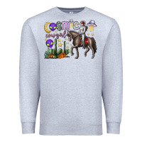 Heather Grey cosmic cowgirl Premium Sweatshirt - SublimationCraftShop