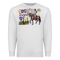 Oatmeal Heather cosmic cowgirl Premium Sweatshirt - SublimationCraftShop
