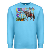 Ocean Blue cosmic cowgirl Premium Sweatshirt - SublimationCraftShop
