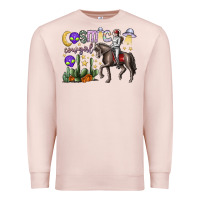 Pale Pink cosmic cowgirl Premium Sweatshirt - SublimationCraftShop