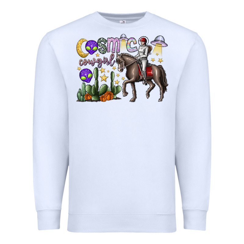 Cosmic Cowgirl Premium Sweatshirt by SublimationCraftShop | Teevron