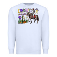 White cosmic cowgirl Premium Sweatshirt - SublimationCraftShop