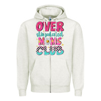 Oatmeal Heather over stimulated moms club Zipper Hoodie - NancyCooperArtShop