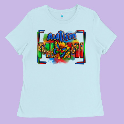 Autism Mimi Ladies Tee Designed By Zillion Design Studio