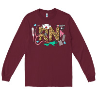Burgundy Western Registered Nurse Long Sleeve Tee - LillyAllenDesigns