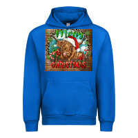 Cobalt merry christmas heifer cow Urban Hoodie - CowGirlArtShop