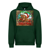 Forest Green merry christmas heifer cow Urban Hoodie - CowGirlArtShop