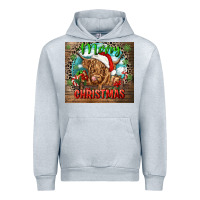 Heather Grey merry christmas heifer cow Urban Hoodie - CowGirlArtShop