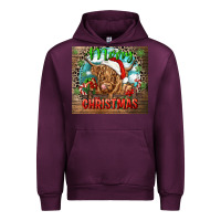 Mauve Wine merry christmas heifer cow Urban Hoodie - CowGirlArtShop