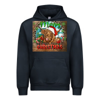Navy merry christmas heifer cow Urban Hoodie - CowGirlArtShop