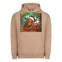 Pigment Burro merry christmas heifer cow Urban Hoodie - CowGirlArtShop
