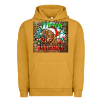Pigment Peanut Butter merry christmas heifer cow Urban Hoodie - CowGirlArtShop