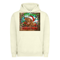Pigment Pistachio merry christmas heifer cow Urban Hoodie - CowGirlArtShop