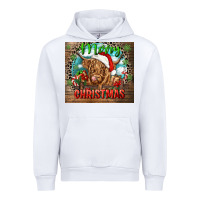 White merry christmas heifer cow Urban Hoodie - CowGirlArtShop