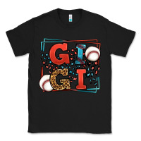 Black Baseball gigi leopard frame Classic Tee - LillyAllenDesigns