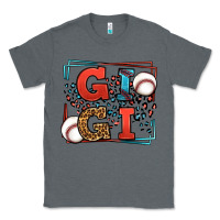 Charcoal Heather Baseball gigi leopard frame Classic Tee - LillyAllenDesigns