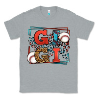 Heather Grey Baseball gigi leopard frame Classic Tee - LillyAllenDesigns