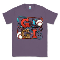 Lavender Baseball gigi leopard frame Classic Tee - LillyAllenDesigns