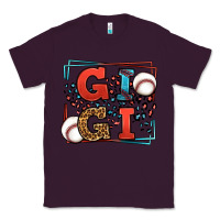 Plum Baseball gigi leopard frame Classic Tee - LillyAllenDesigns