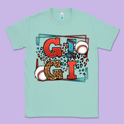 Baseball Gigi Leopard Frame Classic Tee Designed By Lillyallendesigns