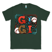 Sports Green Baseball gigi leopard frame Classic Tee - LillyAllenDesigns