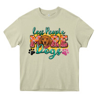 Mossy less people more dogs Heavy Core Tee - Zillion Design Studio