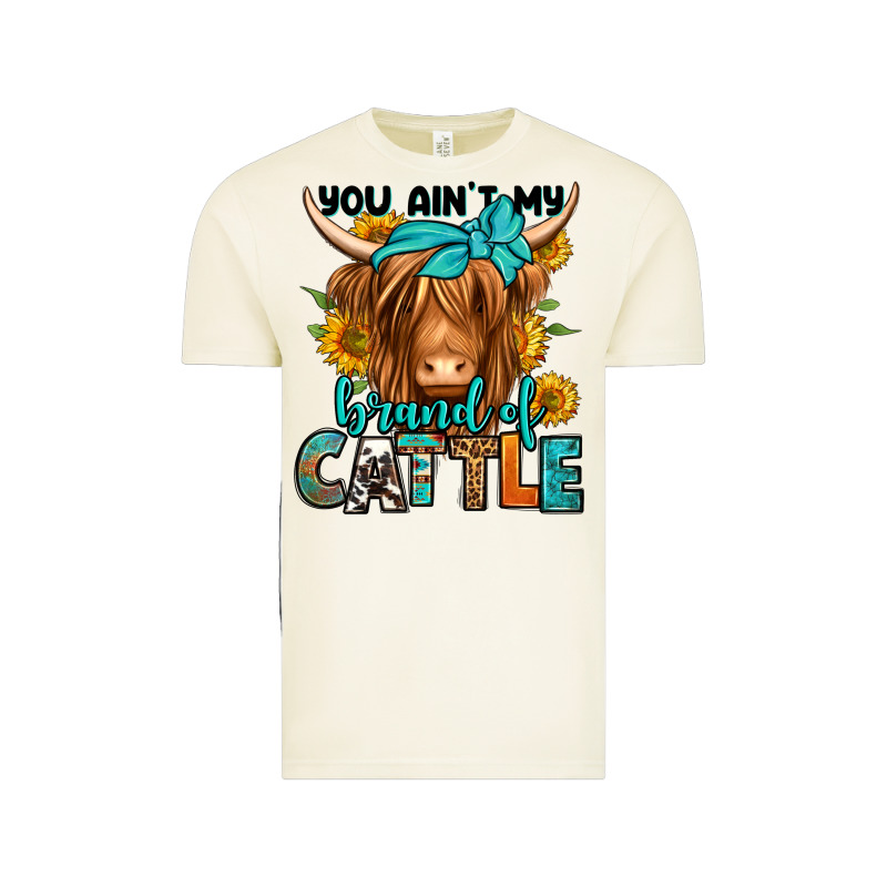 You Ain't My Brand Of Cattle Longhaired Cow Vintage Tee by Jasminsmagicworld | Teevron