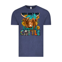 Vintage Denim you ain't my brand of cattle longhaired cow Vintage Tee - Jasminsmagicworld