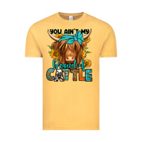 Vintage Mustard you ain't my brand of cattle longhaired cow Vintage Tee - Jasminsmagicworld