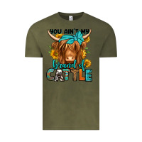 Vintage Olive you ain't my brand of cattle longhaired cow Vintage Tee - Jasminsmagicworld