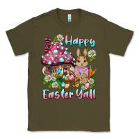 Army Green happy easter y'all rabbit Classic Tee - BarkalooDesign