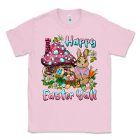 Bubblegum Pink happy easter y'all rabbit Classic Tee - BarkalooDesign