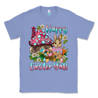 Colony Blue happy easter y'all rabbit Classic Tee - BarkalooDesign