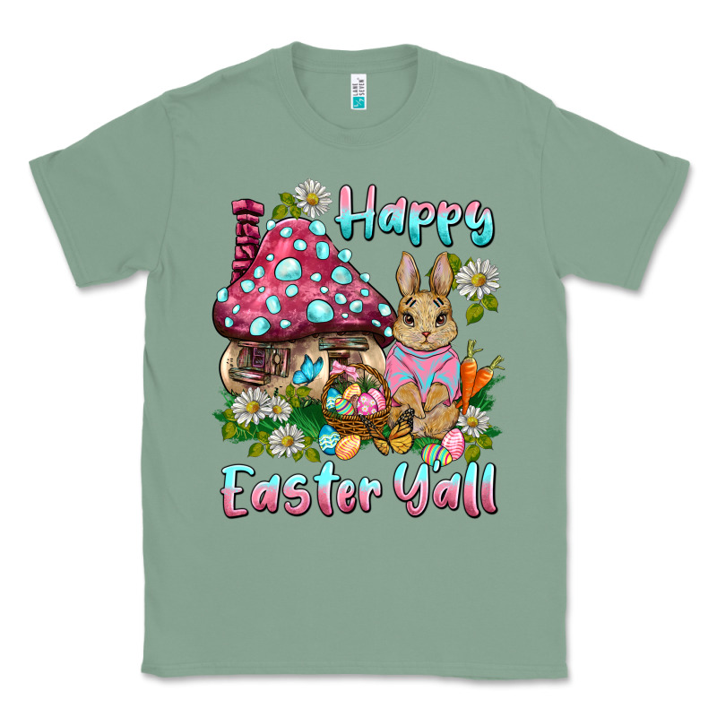 Happy Easter Y'all Rabbit Classic Tee by BarkalooDesign | Teevron
