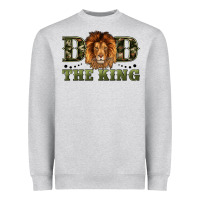 Heather Grey dad the king Heavyweight Sweatshirt - Artiststas