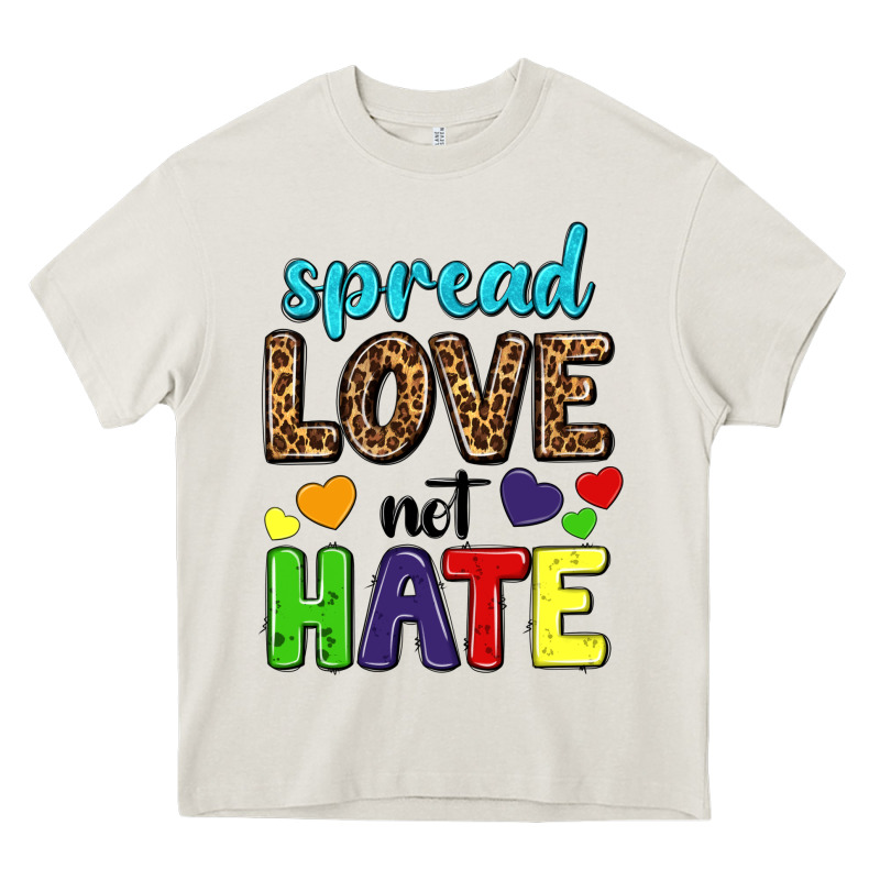 Spread Love Not Hate Heavy Core Tee by texasbilliewilder | Teevron
