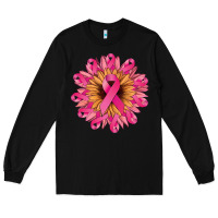 Black cancer ribbon sunflower Long Sleeve Tee - NancyCooperArtShop