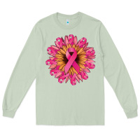 Matcha cancer ribbon sunflower Long Sleeve Tee - NancyCooperArtShop