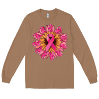Toasted Coconut cancer ribbon sunflower Long Sleeve Tee - NancyCooperArtShop