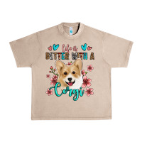 French Oak life is better with a corgi Urban Heavy Tee - Jasminsmagicworld