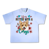 Grape Ice life is better with a corgi Urban Heavy Tee - Jasminsmagicworld