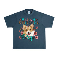 Midnight Navy life is better with a corgi Urban Heavy Tee - Jasminsmagicworld