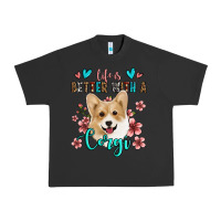 Pigment Black life is better with a corgi Urban Heavy Tee - Jasminsmagicworld