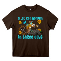 Chocolate Brown easter a lot can happen in three days western sunflowers Heavy Core Tee - Artiststas