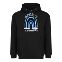 Black we wear blue for autism awareness accept understan Heavyweight Hoodie - Artiststas