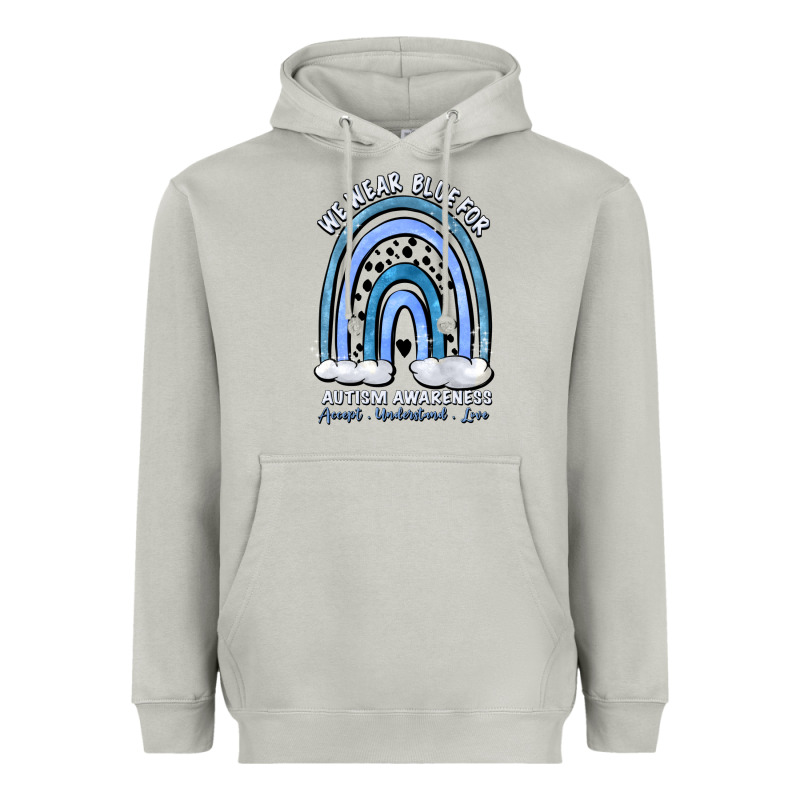 We Wear Blue For Autism Awareness Accept Understan Heavyweight Hoodie by Artiststas | Teevron