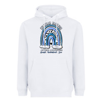 White we wear blue for autism awareness accept understan Heavyweight Hoodie - Artiststas