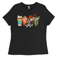 Black alaskan husky dog coffee cups Ladies Tee - texasbilliewilder